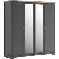 Шкаф распашной Black Red White Jasmin SZF4D (графит/дуб артизан) - Превью изображения №2 — Интернет-магазин ПроЗаказ