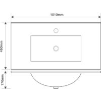  ЗОВ Тумба с умывальником Парма 100 P100LWP0MWMC1B-OL100 (белый матовый) - Превью изображения №5 — Интернет-магазин ПроЗаказ