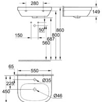 Умывальник Grohe 39336000 55x45 - Превью изображения №9 — Интернет-магазин ПроЗаказ