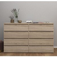 Комод Кортекс-мебель Бари 160 8ш (дуб сонома/дуб сонома/дуб сонома) - Превью изображения №3 — Интернет-магазин ПроЗаказ