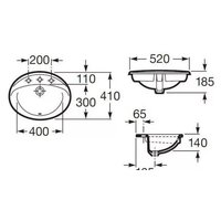 Умывальник Roca Adora 7327204000 - Превью изображения №2 — Интернет-магазин ПроЗаказ