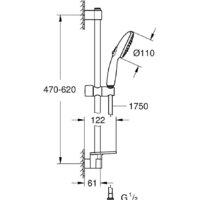Душевой гарнитур  Grohe Tempesta 27600003 - Превью изображения №4 — Интернет-магазин ПроЗаказ