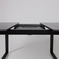 Кухонный стол Lepremo AV 1208 HPL+МДФ раздвижной 1200-1600x800 (черный тунис/черный) - Превью изображения №15 — Интернет-магазин ПроЗаказ