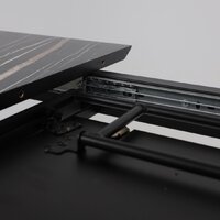 Кухонный стол Lepremo AV 1208 HPL+МДФ раздвижной 1200-1600x800 (черный тунис/черный) - Превью изображения №16 — Интернет-магазин ПроЗаказ