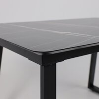 Кухонный стол Lepremo AV 1208 HPL+МДФ раздвижной 1200-1600x800 (черный тунис/черный) - Превью изображения №11 — Интернет-магазин ПроЗаказ
