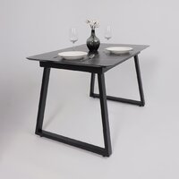Кухонный стол Lepremo AV 1208 HPL+МДФ раздвижной 1200-1600x800 (черный тунис/черный) - Превью изображения №18 — Интернет-магазин ПроЗаказ