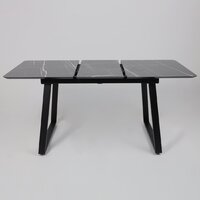 Кухонный стол Lepremo AV 1208 HPL+МДФ раздвижной 1200-1600x800 (черный тунис/черный) - Превью изображения №8 — Интернет-магазин ПроЗаказ