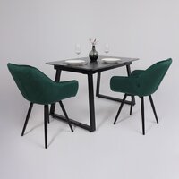 Кухонный стол Lepremo AV 1208 HPL+МДФ раздвижной 1200-1600x800 (черный тунис/черный) - Превью изображения №19 — Интернет-магазин ПроЗаказ