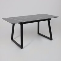 Кухонный стол Lepremo AV 1208 HPL+МДФ раздвижной 1200-1600x800 (черный тунис/черный) - Превью изображения №10 — Интернет-магазин ПроЗаказ