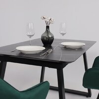 Кухонный стол Lepremo AV 1208 HPL+МДФ раздвижной 1200-1600x800 (черный тунис/черный) - Превью изображения №20 — Интернет-магазин ПроЗаказ