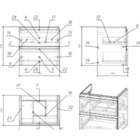  Cersanit Тумба с умывальником Moduo 60 + Moduo 60 - Превью изображения №4 — Интернет-магазин ПроЗаказ