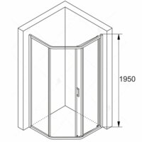 Душевой уголок RGW PA-86 38088602-11 100x120 (хром/прозрачное стекло) - Превью изображения №2 — Интернет-магазин ПроЗаказ