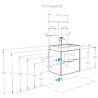  Акватон Тумба под умывальник Оливия 55 1A254201OL010 - Превью изображения №5 — Интернет-магазин ПроЗаказ