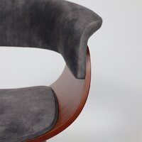 Стул с подлокотниками AksHome Mody (темно-серый Fabb 16/орех) - Превью изображения №9 — Интернет-магазин ПроЗаказ