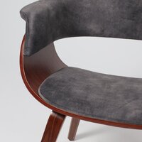 Стул с подлокотниками AksHome Mody (темно-серый Fabb 16/орех) - Превью изображения №7 — Интернет-магазин ПроЗаказ