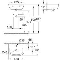 Умывальник Grohe 39424000 45.3x35.4 - Превью изображения №4 — Интернет-магазин ПроЗаказ