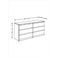 Комод Mio Tesoro Мальта 6 ящиков 160x76 2.05.02.060.1 (белый) - Превью изображения №5 — Интернет-магазин ПроЗаказ