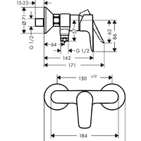 Смеситель Hansgrohe Talis E 71760990 (золотистый) - Превью изображения №2 — Интернет-магазин ПроЗаказ