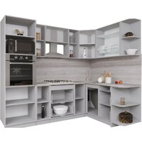 Готовая кухня Интерлиния Мила Gloss 1.68x2.4 правая (красный-черный) - Превью изображения №3 — Интернет-магазин ПроЗаказ