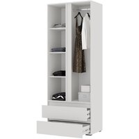 Шкаф распашной Стендмебель Хелен ШК 01 2-х створчатый (белый/белый) - Превью изображения №2 — Интернет-магазин ПроЗаказ