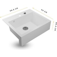 Кухонная мойка Kernau KGS I 60 1B Retro Pure White - Превью изображения №3 — Интернет-магазин ПроЗаказ