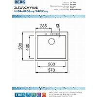 Кухонная мойка Berg Kubra BRDB104 - Превью изображения №4 — Интернет-магазин ПроЗаказ