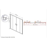Душевая дверь Vincea Garda VDS-1G2190CL (хром/прозрачное) - Превью изображения №7 — Интернет-магазин ПроЗаказ