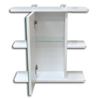  Гамма Шкаф с зеркалом для ванной 54.10 (белый, левый) - Превью изображения №2 — Интернет-магазин ПроЗаказ