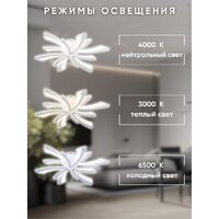 Припотолочная люстра Aitin Pro C9095/3+3 (белый) - Превью изображения №7 — Интернет-магазин ПроЗаказ