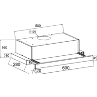 Кухонная вытяжка LEX Hubble 600 (черный) - Превью изображения №2 — Интернет-магазин ПроЗаказ