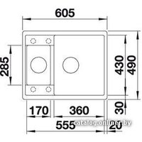 Кухонная мойка Blanco Metra 6-F (антрацит) [519134] - Превью изображения №3 — Интернет-магазин ПроЗаказ