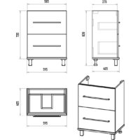  Misty Тумба под умывальник Модерн 60 П-Мод07060-011Пр - Превью изображения №8 — Интернет-магазин ПроЗаказ