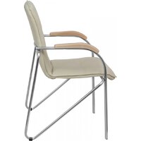 Офисный стул AksHome Samba (Pegasso крем/подлокотники дерево светлое) - Превью изображения №3 — Интернет-магазин ПроЗаказ