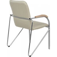 Офисный стул AksHome Samba (Pegasso крем/подлокотники дерево светлое) - Превью изображения №5 — Интернет-магазин ПроЗаказ