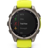 Умные часы Garmin Fenix 8 Solar, Sapphire 47мм (титановый серый с желтым ремешком) - Превью изображения №6 — Интернет-магазин ПроЗаказ