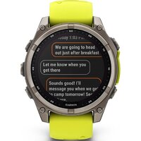 Умные часы Garmin Fenix 8 Solar, Sapphire 47мм (титановый серый с желтым ремешком) - Превью изображения №9 — Интернет-магазин ПроЗаказ