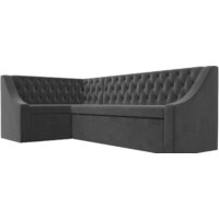 Угловой диван Лига диванов Мерлин левый 109428L (велюр, серый) - Превью изображения №3 — Интернет-магазин ПроЗаказ