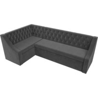 Угловой диван Лига диванов Мерлин левый 109428L (велюр, серый) - Превью изображения №5 — Интернет-магазин ПроЗаказ