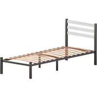 Домаклево Сталь 90x200 (черный/белый)