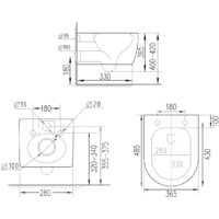 Унитаз подвесной Roxen Antares в комплекте с инсталляцией Asten Readle Zentralmodul AR0601-185CH с кнопкой (хром глянец) - Превью изображения №20 — Интернет-магазин ПроЗаказ