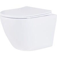 Унитаз подвесной Roxen Antares в комплекте с инсталляцией Asten Readle Zentralmodul AR0601-185CH с кнопкой (хром глянец) - Превью изображения №2 — Интернет-магазин ПроЗаказ