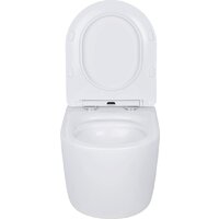 Унитаз подвесной Roxen Antares в комплекте с инсталляцией Asten Readle Zentralmodul AR0601-185CH с кнопкой (хром глянец) - Превью изображения №4 — Интернет-магазин ПроЗаказ