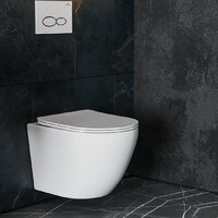 Унитаз подвесной Roxen Antares в комплекте с инсталляцией Asten Readle Zentralmodul AR0601-185CH с кнопкой (хром глянец) - Превью изображения №7 — Интернет-магазин ПроЗаказ