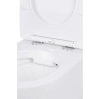 Унитаз подвесной Roxen Antares в комплекте с инсталляцией Asten Readle Zentralmodul AR0601-185CH с кнопкой (хром глянец) - Превью изображения №5 — Интернет-магазин ПроЗаказ