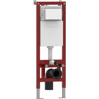Унитаз подвесной Roxen Antares в комплекте с инсталляцией Asten Readle Zentralmodul AR0601-185CH с кнопкой (хром глянец) - Превью изображения №8 — Интернет-магазин ПроЗаказ