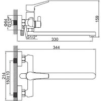 Смеситель Ledeme L2269B - Превью изображения №2 — Интернет-магазин ПроЗаказ