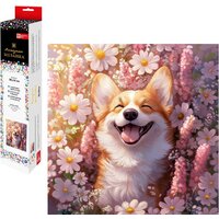 Алмазная мозаика  Феникс+ Корги с ромашками 70806 - Превью изображения №2 — Интернет-магазин ПроЗаказ
