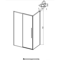 Душевая стенка Grossman Galaxy 80x195 200.K33.01.80.21.00 (черный матовый/стекло прозрачное) - Превью изображения №9 — Интернет-магазин ПроЗаказ
