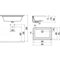 Умывальник Creavit TP 38x60 TP760-00CB00E-0000 - Превью изображения №3 — Интернет-магазин ПроЗаказ