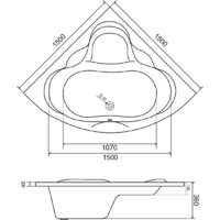 Ванна Lauter Riviera 150x150 21050150 (с каркасом) - Превью изображения №13 — Интернет-магазин ПроЗаказ